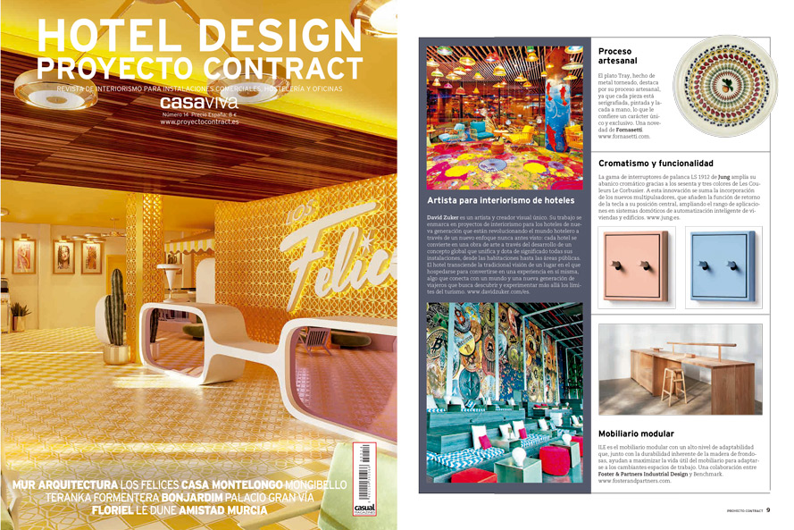 Art for Hotels ✦ Hospitality Art ✦ Artist for Interior Design | The prestigious spanish magazine HOTEL DESIGN PROYECTO CONTRACT publishes an article about meArt to transform new generation restaurants into experiences